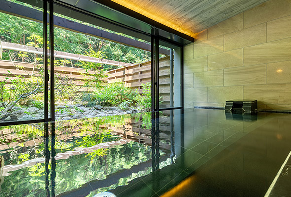 Nature Hot Spring with Mt. Fuji's Volcanic Stone Bath